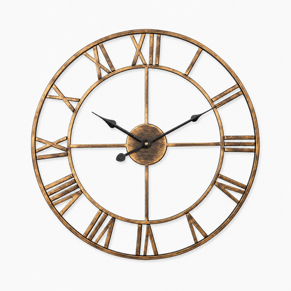 NeonDeco Horloge Murale Rétro à Chiffres Romains