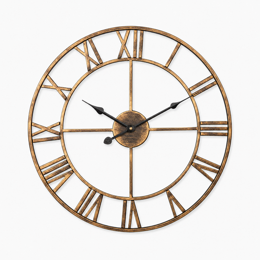 NeonDeco Horloge Murale Rétro à Chiffres Romains