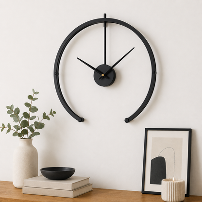 NeonDeco Horloge Murale Design Rond Ouvert 50 cm